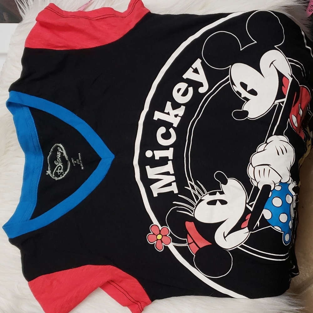 Black Mickey mouse top tee